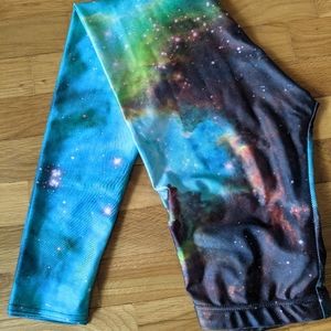 Blackmilk green galaxy leggings